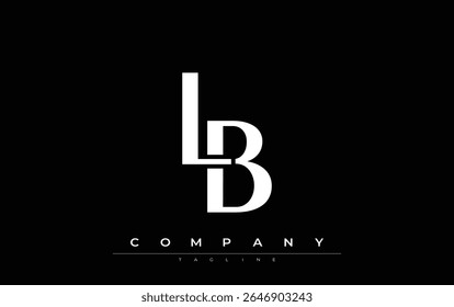 LB Modern Initials Logo Design. Branding logo with stylized initials showcasing bold design and modern aesthetic. Ideal for professional business branding or creative projects focusing on minimalistic