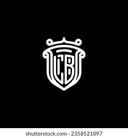 LB shield initial monogram with high quality professional design that will print well