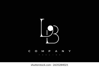 LB Typography Logo Design. Stylish monogram design depiction featuring the letters L and B combined in an artistic signature style, delivering a unique and creative visual representation.