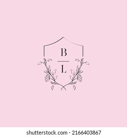 LB wedding logo letters in high quality professional design that will print well across any print media