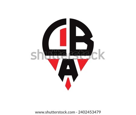 LBA letter location shape logo design Stock photo © 
