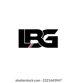 LBG letter monogram logo design vector