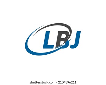 Carta de LBJ diseño creativo elegante del logo de swoosh