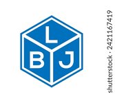 LBJ letter logo design on black background. LBJ creative initials letter logo concept. LBJ letter design.

