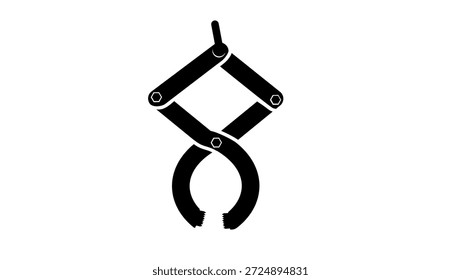 Silueta aislada negra de Jack Puller de la plataforma de la capacidad de LBS