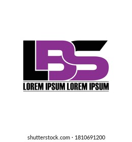 LBS letter monogram logo design vector