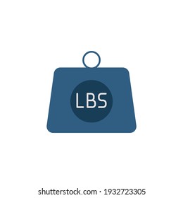 Lbs Measure Weight icon in color icon, isolated on white background 