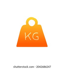 Lbs Measure Weight icon in gradient color style, isolated on white background 