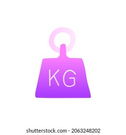 Lbs Measure Weight Symbol in Farbverlauf-Stil, einzeln auf weißem Hintergrund 