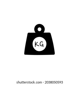 Lbs Medir icono de peso en un icono de glifo de forma plana y negra sólida, aislado en fondo blanco 