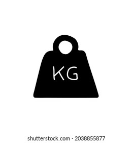 Lbs Measure Weight icon in solid black flat shape glyph icon, isolated on white background 