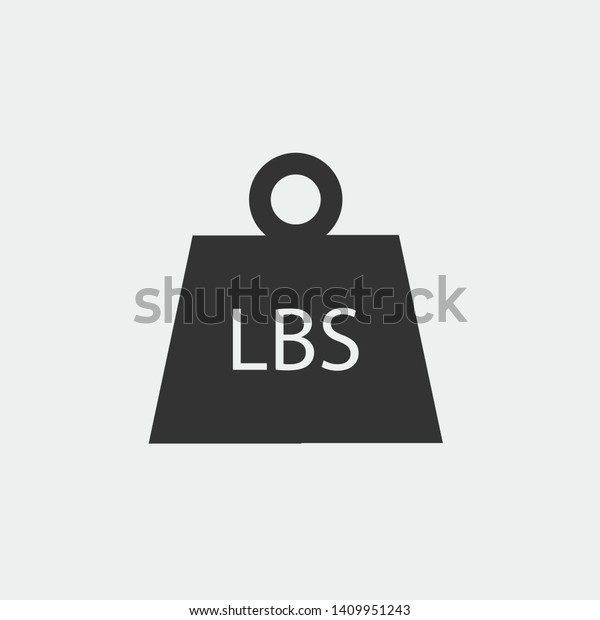 Lbs Weight Vector Icon Solid Grey Stock Vector (Royalty Free ...