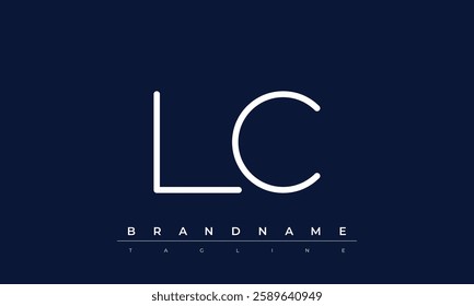 LC Abstract letter logo. This logo icon incorporate with abstract shape in the creative way