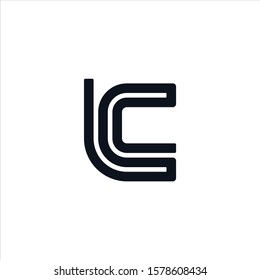 LC or CL logo design vector.