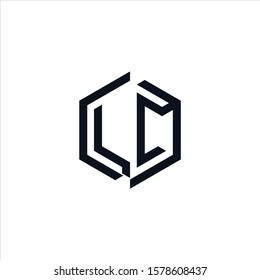 LC or CL logo design vector.