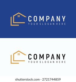 lc home concept logo design vector template