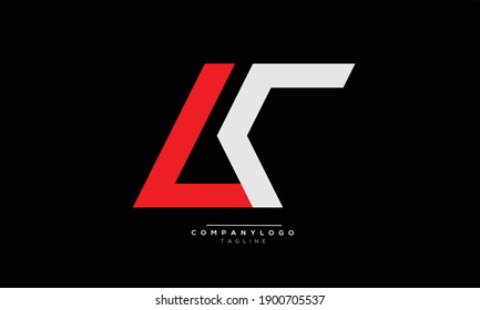 LC icon monogram letter text alphabet logo design