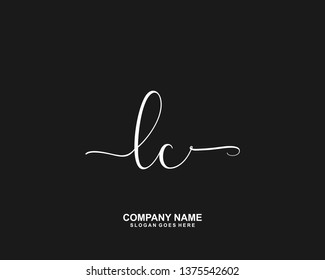 Lc Initial Handwriting Logo Vector Stock Vector (Royalty Free ...