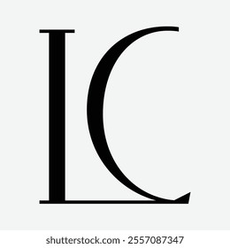 lc Initial Letter Logo Symbol