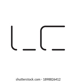 lc initial letter vector logo