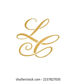 LC initial logo design vector stock