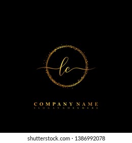 LC Initial luxury handwriting logo vector