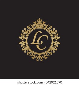 LC initial luxury ornament monogram logo