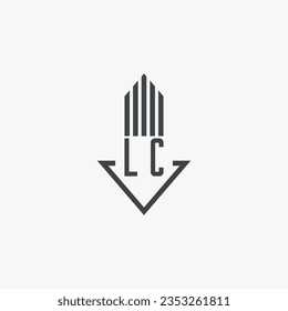 LC initials Real Estate Logo stock illustration. Logo vector