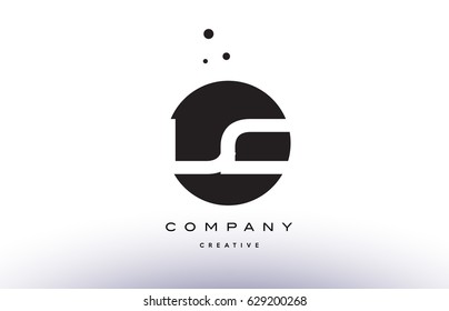 LC L C alphabet company letter logo design vector icon template simple black white circle dot dots creative abstract