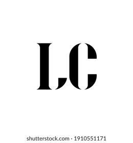Diseño del logotipo de letras L y C.