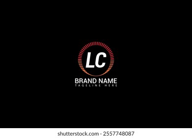 LC L C letter logo design. Initial letter LC linked circle uppercase monogram logo red and blue. LC logo, L C design. lc, l c