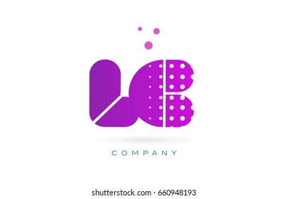 lc l c pink dots dotted letter logo alphabet creative company vector icon design template