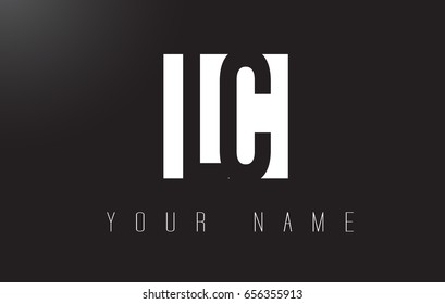 LC Letter Logo With Black and White Letters Negative Space Design.