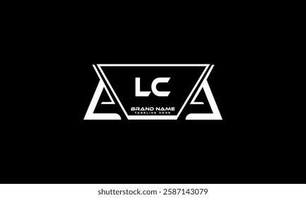 LC letter logo design on black background. LC creative initials letter logo concept. LC unique design.