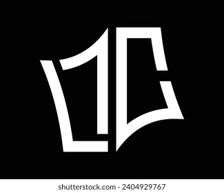 Diseño vectorial del logotipo de la letra LC