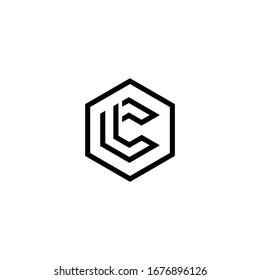 Plantilla de icono del vector del logotipo de la letra LC