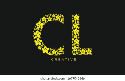 LC letter logo vector icon template
