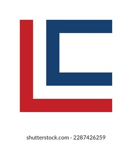 LC letter square logo icon template