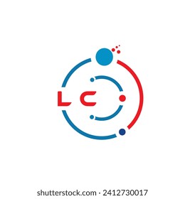 LC letter technology logo design on white background. LC creative initials letter IT logo concept. LC letter design. 