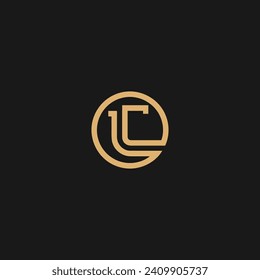LC logo design letter, Initial letter LC linked monogram logo Vector,
