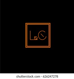 lc logo letter initial, Abstract Polygonal Background Logo, design for Corporate Business Identity,flat icon, Alphabet letter
