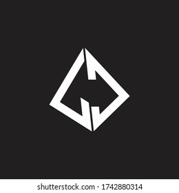 LC Logo monogram with standout triangle shape ribbon design template