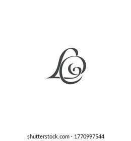 LC logo vector, letter L sign, illustration love, C symbol.