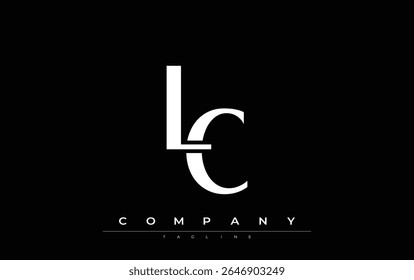 LC Modern Initials Logo Design. Branding logo with stylized initials showcasing bold design and modern aesthetic. Ideal for professional business branding or creative projects focusing on minimalistic