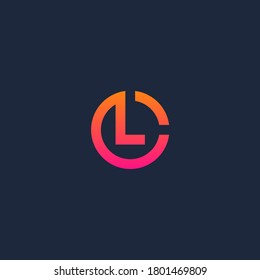 LC monogram logo with gradient