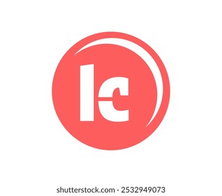 LC sport emblem or team logotype. Ball logo with a combination of Initial letter L and C for balls shop, sports company, training, club badge. Vector illustration.