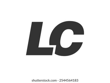 LC Techno Editable Font Logo For Corporate Branding. Bold, Futuristic Design With Unique Typographic Ideas. Minimal Custom Type And Dynamic Letter Variations For Promotion, Printing, And Book Titles