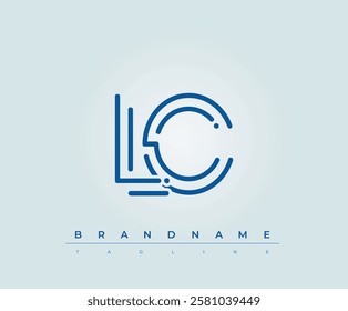 LC Technology Letter Logo Template. This tech letter logo is a graphic mark that uses letters to represent a technology company.