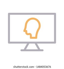 lcd colour line vector icon