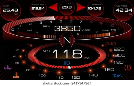 LCD Digital Back-ight Motorcycle Speedometer Tachometer Odometer MotorBike Instrument Scooter Dirt bike.